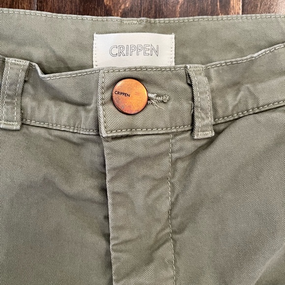 Crippen Trouser Pants Zipper Accents Army Green size 25 - Picture 3 of 10